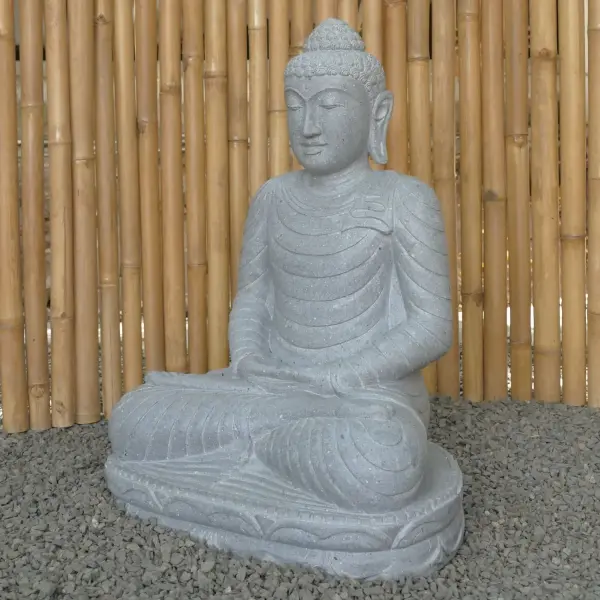 Product image 3 of the product “Seated Buddha made of Riverstone in Dhyana position - gesture of meditation, H. 80cm. ”