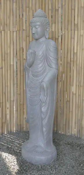Artikelbild 3 des Artikels “Stehender Buddha mit Lotusblume, ca. 180cm H “