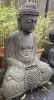 Artikelbild 4 des Artikels “Sitzender Buddha, Japaner, 100 cm Höhe, Naturstein (Basanit), Steinmetzarbeiten. Naturstein, Grau “