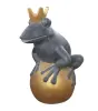 Artikelbild 4 des Artikels “Frog Prince sitting on ball, approx. 66cm height, cast stone, hollow, handcrafted & coloured “