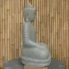 Product image 4 of the product “Seated Buddha made of Riverstone in Bhumisparsha - gesture of touching the earth, approx. 100cm height, natural ”