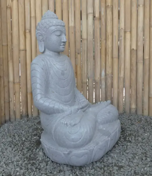 Product image 4 of the product “Seated Buddha made of Riverstone in Dhyana position - gesture of meditation, H. 81cm. ”