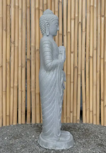 Artikelbild 4 des Artikels “Stehender Buddha mit Lotusblüte, ca. 124 cm H “