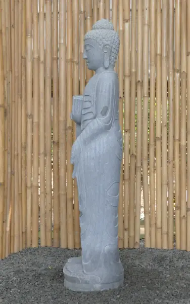 Artikelbild 4 des Artikels “Stehender Buddha mit Lotusblume, ca. 151 cm H “