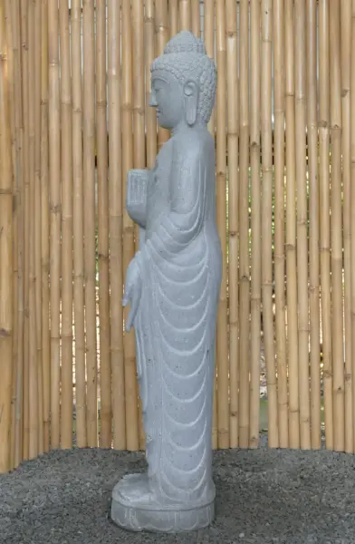 Artikelbild 4 des Artikels “Stehender Buddha mit Lotusblume, ca. 152cm H “