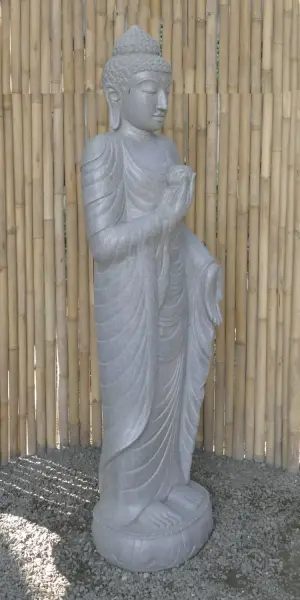 Artikelbild 4 des Artikels “Stehender Buddha mit Lotusblume, ca. 180cm H “