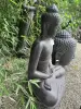 Product image 5 of the product “Sitting buddha, India, 100 cm height, cast stone, hollow, handcrafted & coloured ”