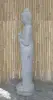 Artikelbild 5 des Artikels “Stehender Buddha aus Flussstein in Dharmachakra-Position - Geste des Rades der Dharma-Lehre. Etwa 182cm Höhe. “
