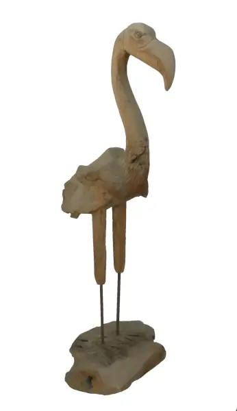 Artikelbild 5 des Artikels “Flamingo, hergestellt aus Teakholz-Wurzelstücken, ca. 1,10 mtr hoch. 2 Teile, Metallfüße. “