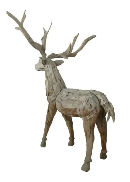Artikelbild 5 des Artikels “Stehender Hirsch, die Hörner können abgenommen werden. Ca. 120cm Länge und 140cm Höhe. “