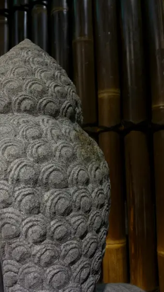 Product image 5 of the product “Sitting Buddha with floral pattern, ca. 100 cm H ”