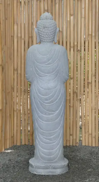 Artikelbild 5 des Artikels “Stehender Buddha aus Flussstein, Position Namaskara, H. 153cm. “