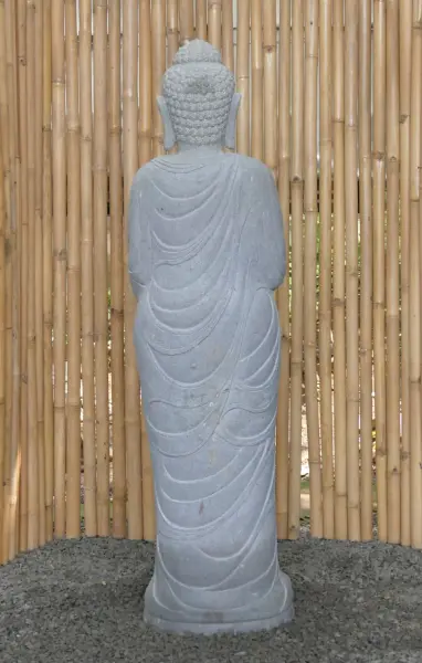 Artikelbild 5 des Artikels “Stehender Buddha mit Lotusblume, ca. 151 cm H “
