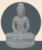 Artikelbild 6 des Artikels “Sitzender Buddha, Khmer-Stil, 71 cm Höhe, Flussstein “
