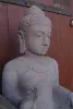 Product image 6 of the product “Sitting Buddha on a base, 130 cm h, reddish river stone ”