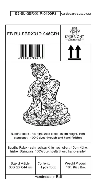 Artikelbild 6 des Artikels “Vivit - Buddha entspannt - rechtes Knie hoch, 45 cm H | Steinguss “