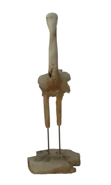 Artikelbild 6 des Artikels “Flamingo, hergestellt aus Teakholz-Wurzelstücken, ca. 1,10 mtr hoch. 2 Teile, Metallfüße. “