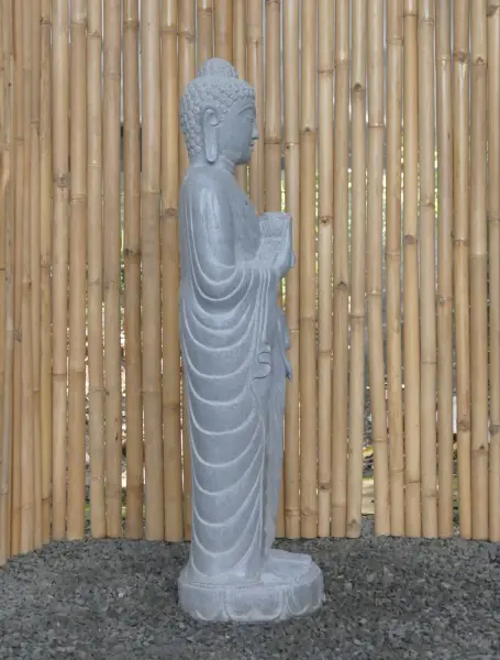Artikelbild 6 des Artikels “Stehender Buddha mit Lotusblume, ca. 120 cm H “