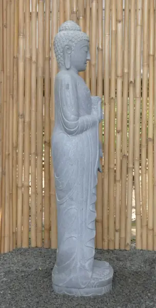 Artikelbild 6 des Artikels “Stehender Buddha mit Lotusblume, ca. 151 cm H “