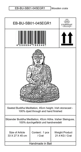 Artikelbild 7 des Artikels “Arian - Sitzender Buddha, Meditation, 45 cm H | Steinguss “