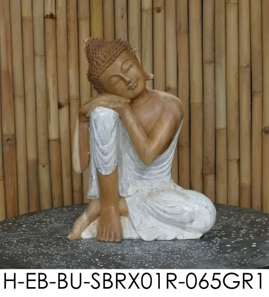 Artikelbild 7 des Artikels “Rahman - Buddha entspannt, auf einem Bein, 65cm H | Steinguss “