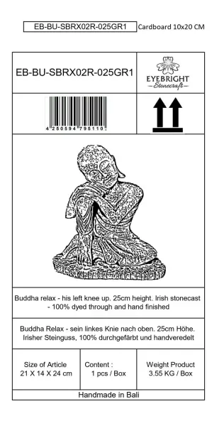 Artikelbild 7 des Artikels “Amar - Buddha entspannt - rechtes Knie hoch, 25 cm H | Steinguss “