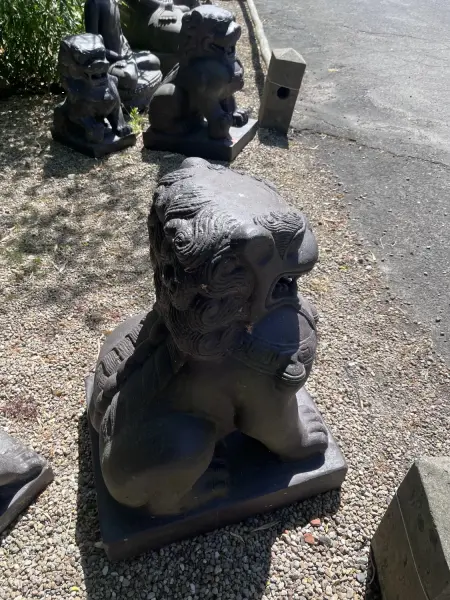Artikelbild 7 des Artikels “Tempel-Löwen,2er-Set Steinguss, 75cm Höhe “