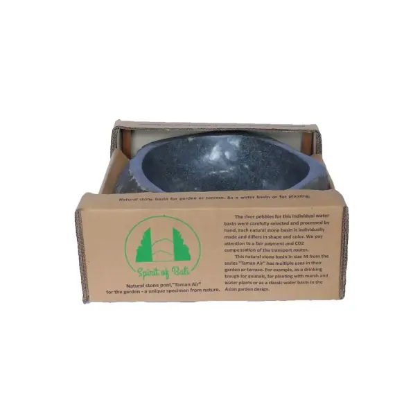 Product image 7 of the product “Water basin made of river stone. Model 3, approx. 34 x 38 x 15cm height. ”