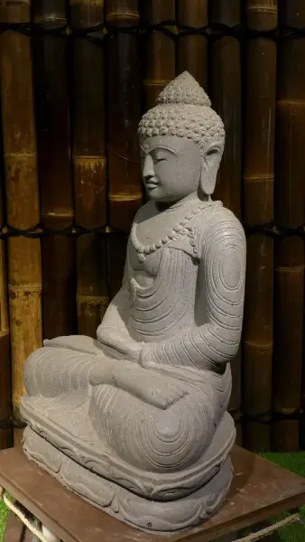 Artikelbild 7 des Artikels “Buddha-Figur, sitzend, „Meditation“, indisch, 80 cm “