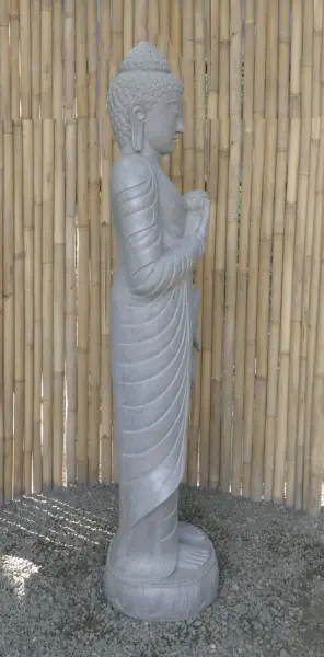 Artikelbild 7 des Artikels “Stehender Buddha mit Lotusblume, ca. 180cm H “