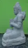 Product image 8 of the product “Seated Dewi Sri made of Riverstone in Dharmachakra gesture of wheel of the teaching of the Dharma, H. 80cm. ”