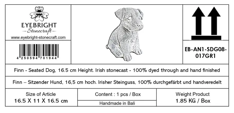 Artikelbild 8 des Artikels “Finn - Seated Dog, 16.5cm H | cast stone “