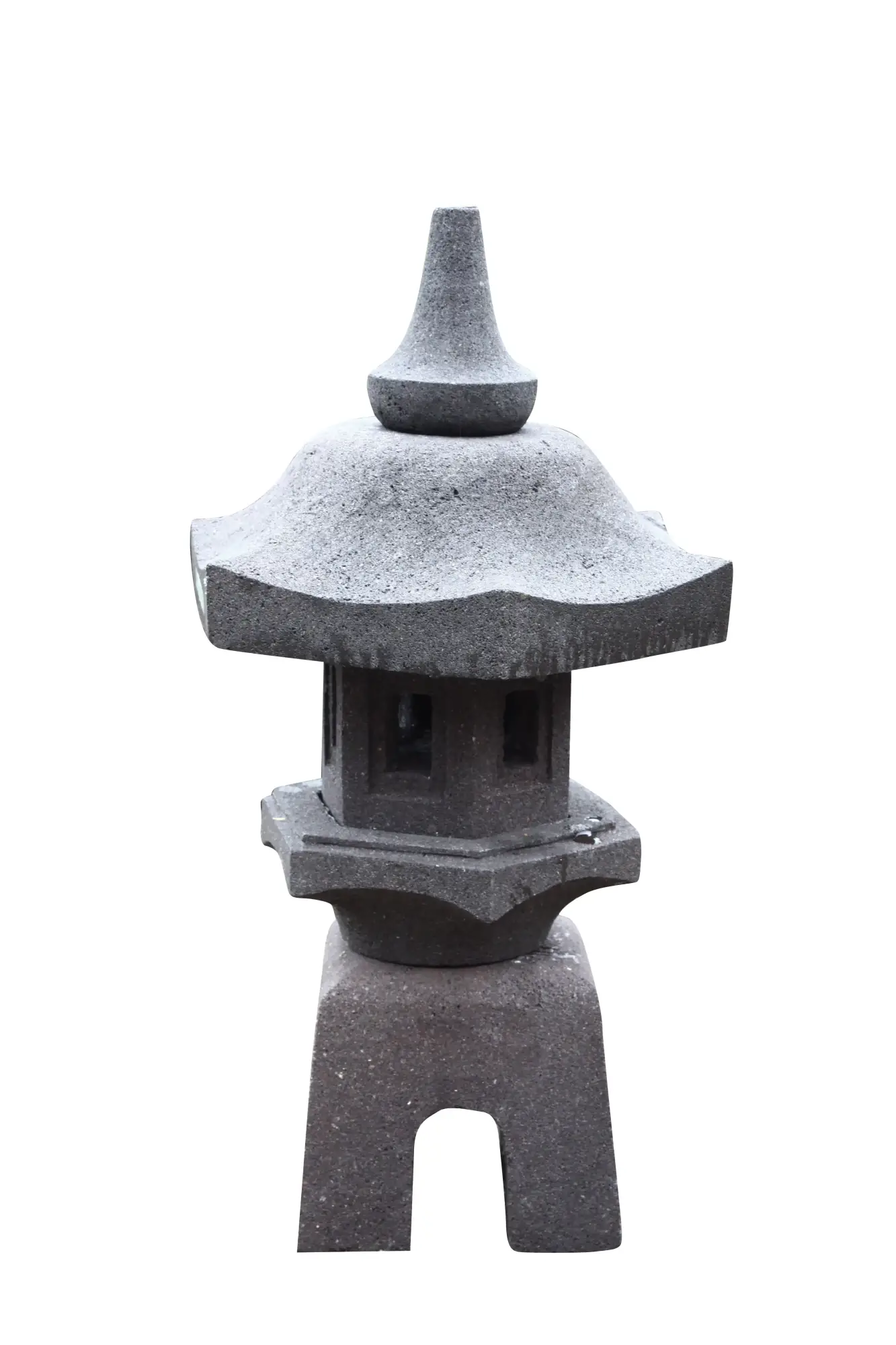Japanische Yukimi-Gata Steinlaterne, 51 Cm Hoch, 39 Kg – Frostsicher Aus Steinguss Für Den Garten